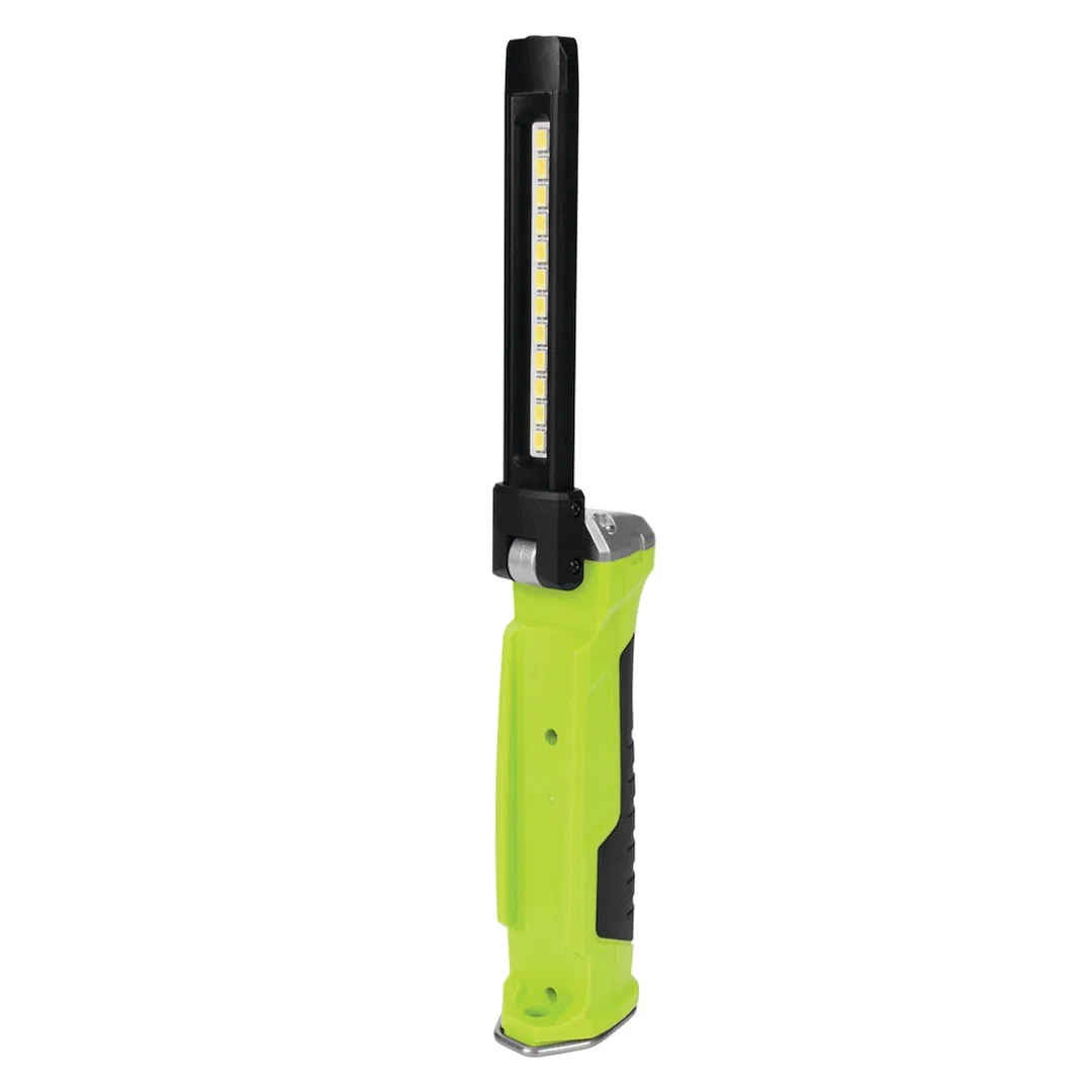 W2670 – PERFORM TOOL Flashlight, Hand Held LED Clear Lens 814 Lumens Green/ Black Rechargeable Lithium Ion Battery Ma...